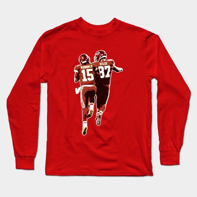 Mahomes and Kelce Long Sleeve T-Shirt by islandersgraphics